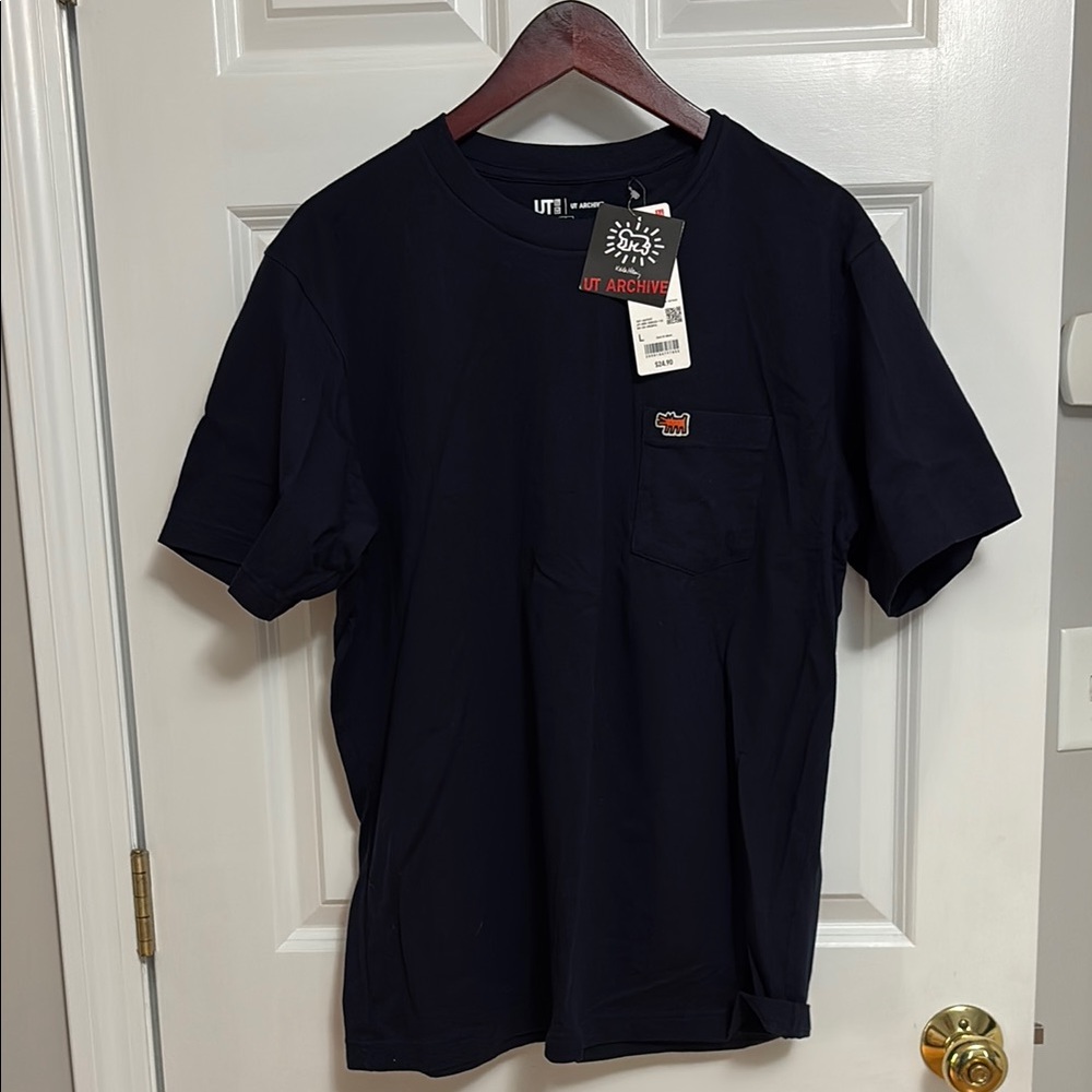 Men's Navy T-Shirt Keith Haring